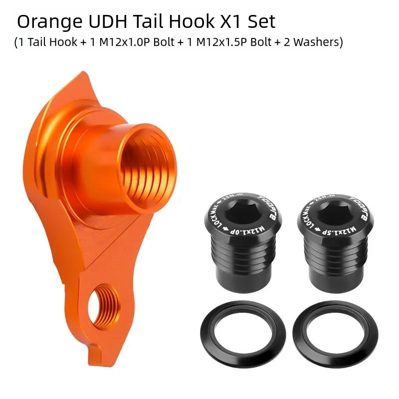 TOOPRE Bicycle UDH Straight-mounted Tail Hook Nut Mountain Road Bike Barrel Axle Frame Rear Tail Hook Universal Lifting Ear