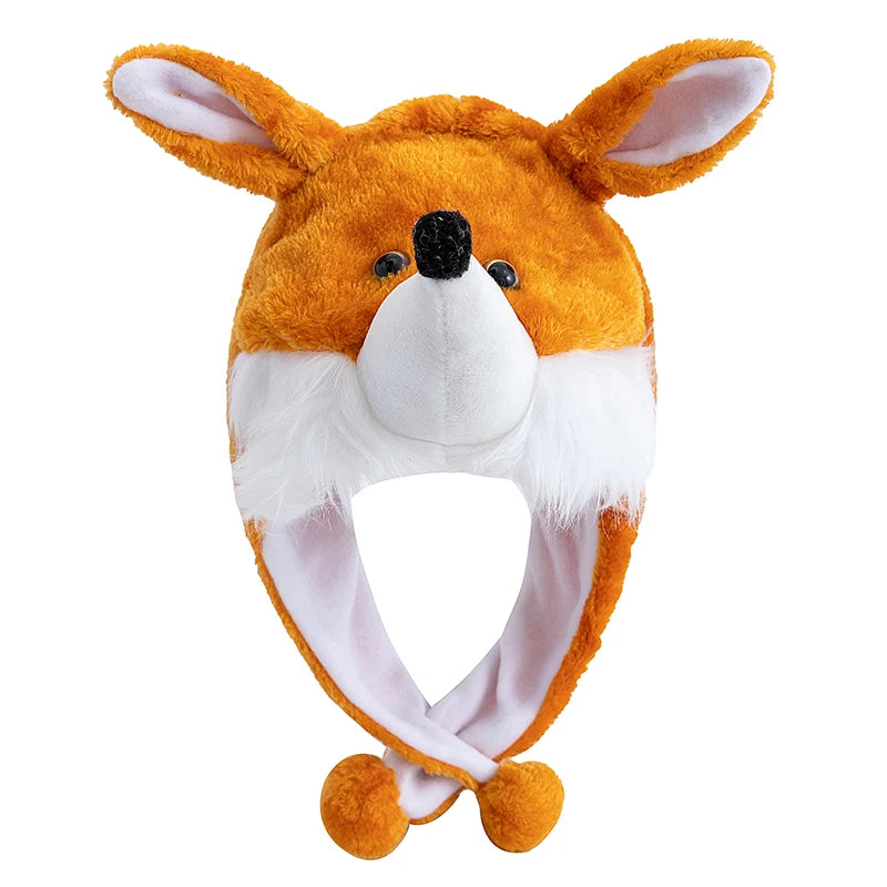 Unisex Funny Bulls Head 3D Animal Decorative Hat Winter Cap for Adults