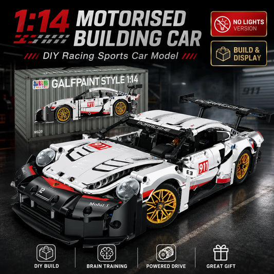 1:14 Building Block Supercar Model Kit DIY Assembly Plastic Educational Toy