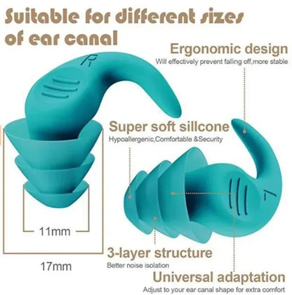 Ear Protection Earplugs Noise Cancelling Soft Reusable for Sleep Swim