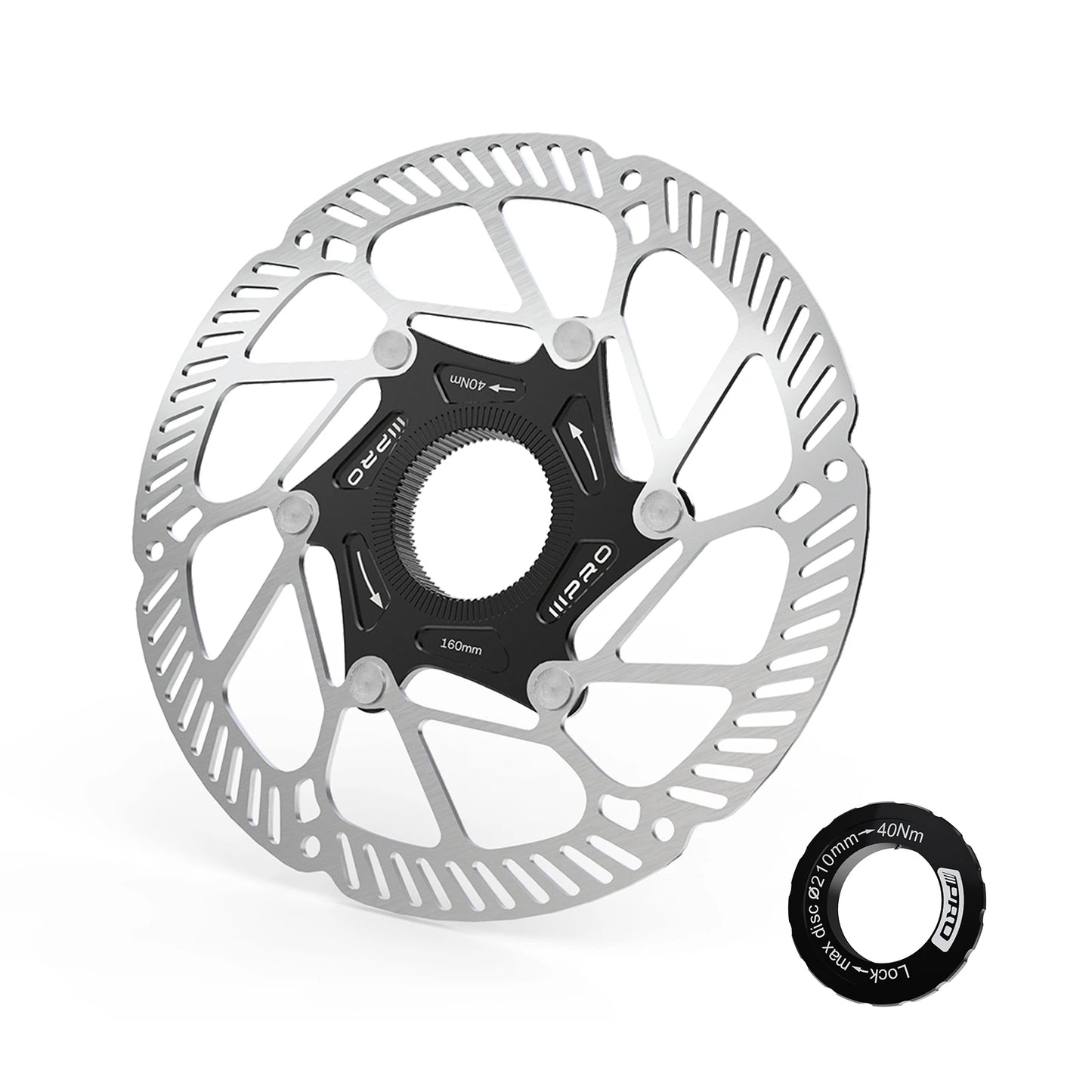 Center Lock Disc Brake Rotor IIIPRO Stainless Steel Bicycle MTB Road