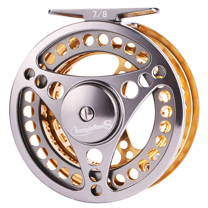 Fly Fishing Reel Large Arbor 2+1BB CNC Aluminium Body Spool Sougayilang