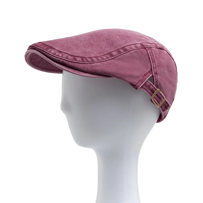 Vintage Cotton Beret Flat Cap Men Women Casual Autumn Fashion Hat