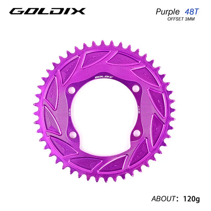 GOLDIX 110BCD AERO Chainring 3mm Offset 4-Bolt for Shimano R7000 R7100 R8100