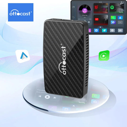 Ottocast Play2video Pro CarPlay TV Box Wireless Car Play Android Auto Car Intelligent Systems for Youtube Netflix Spotify-EXPROTAS