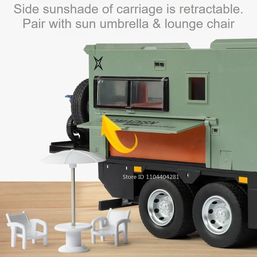 1:18 Folding Rearview Mirror Off-road RV Diecast Model with Sound & Light