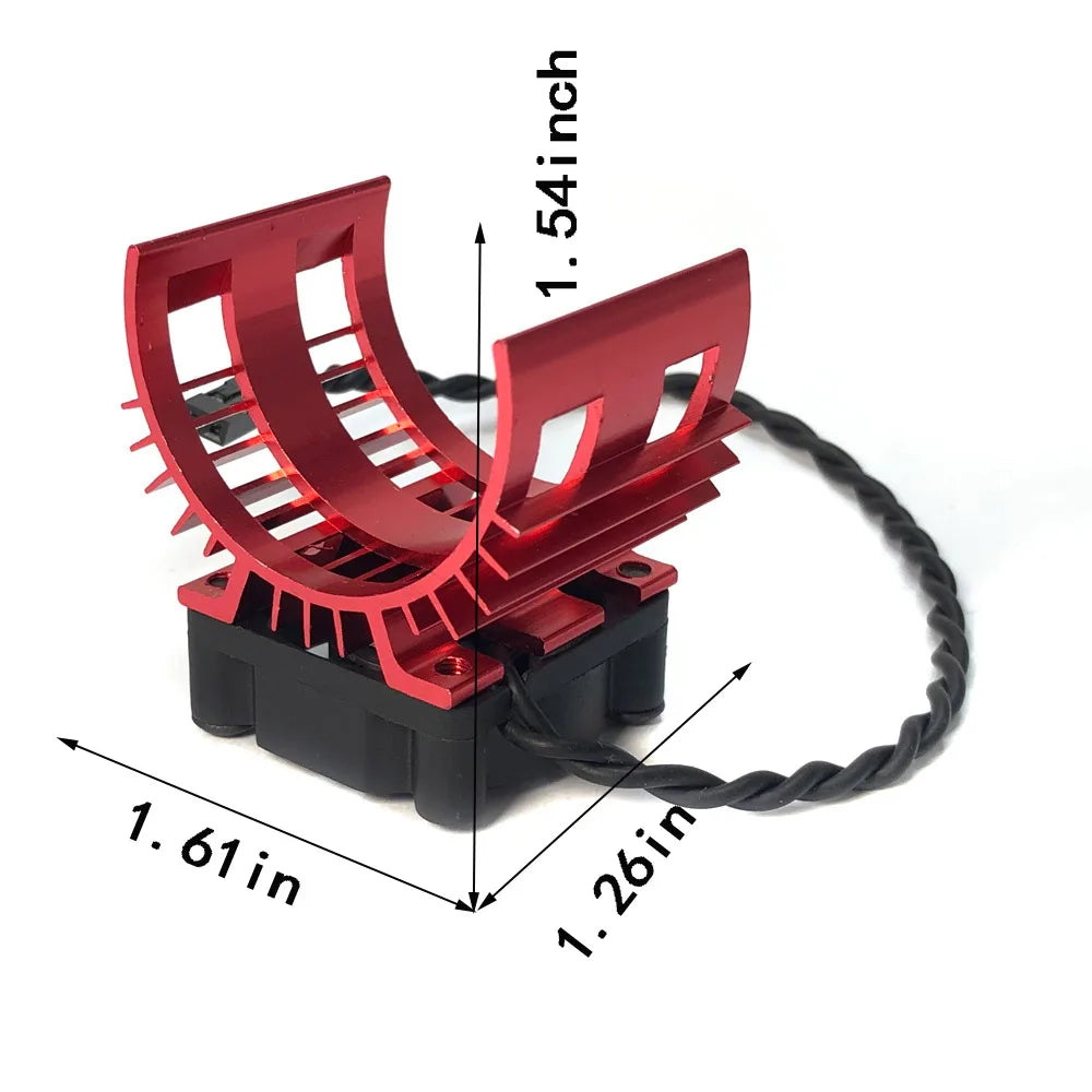 Motor Heatsink Cover RC Car Cooling Fan 540 550 Parts for Wltoys 124017