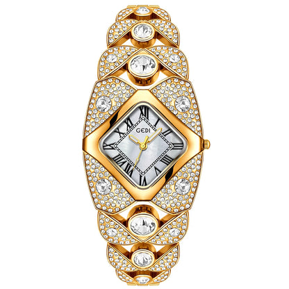 Women’s Luxury Diamond Bracelet Watch 2025 Fashion Waterproof Quartz Wristwatch Gift