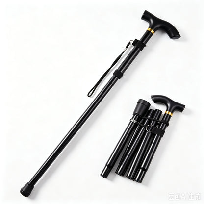 Trekking Pole Lightweight Telescopic Folding Walking Stick for Hiking