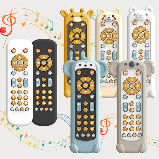 Tv Remote Control Toy for Baby with Music and Light Educational Infant Toy