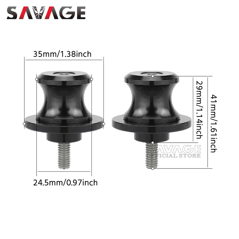 For Yamaha MT-09 MT-10 Tracer 900 XSR900 Swingarm Spools Slider M6 Stand Screws
