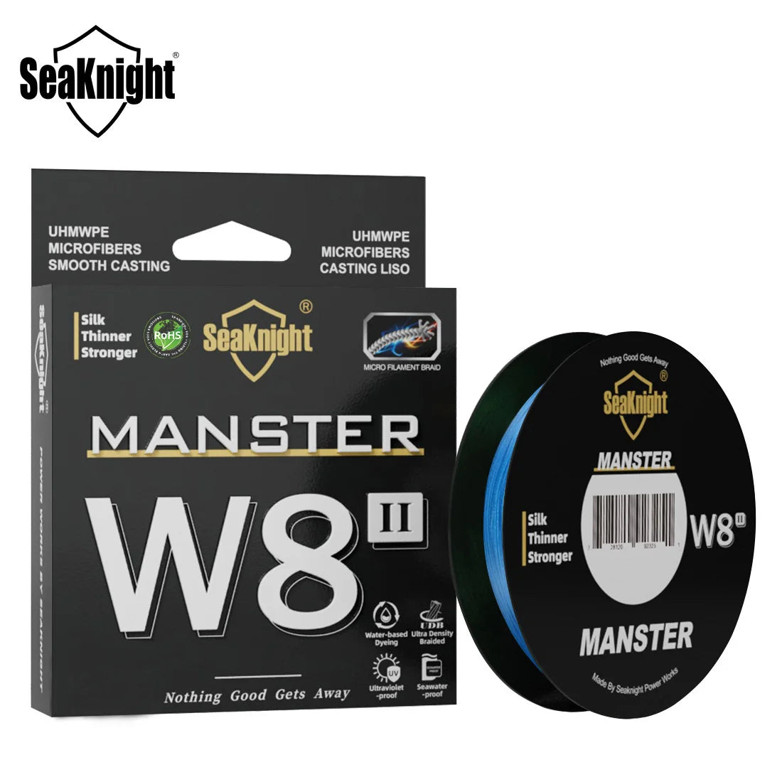 SeaKnight W8 II 500M PE Braided Fishing Line 8 Weaves Si+ Coating Salt Fresh