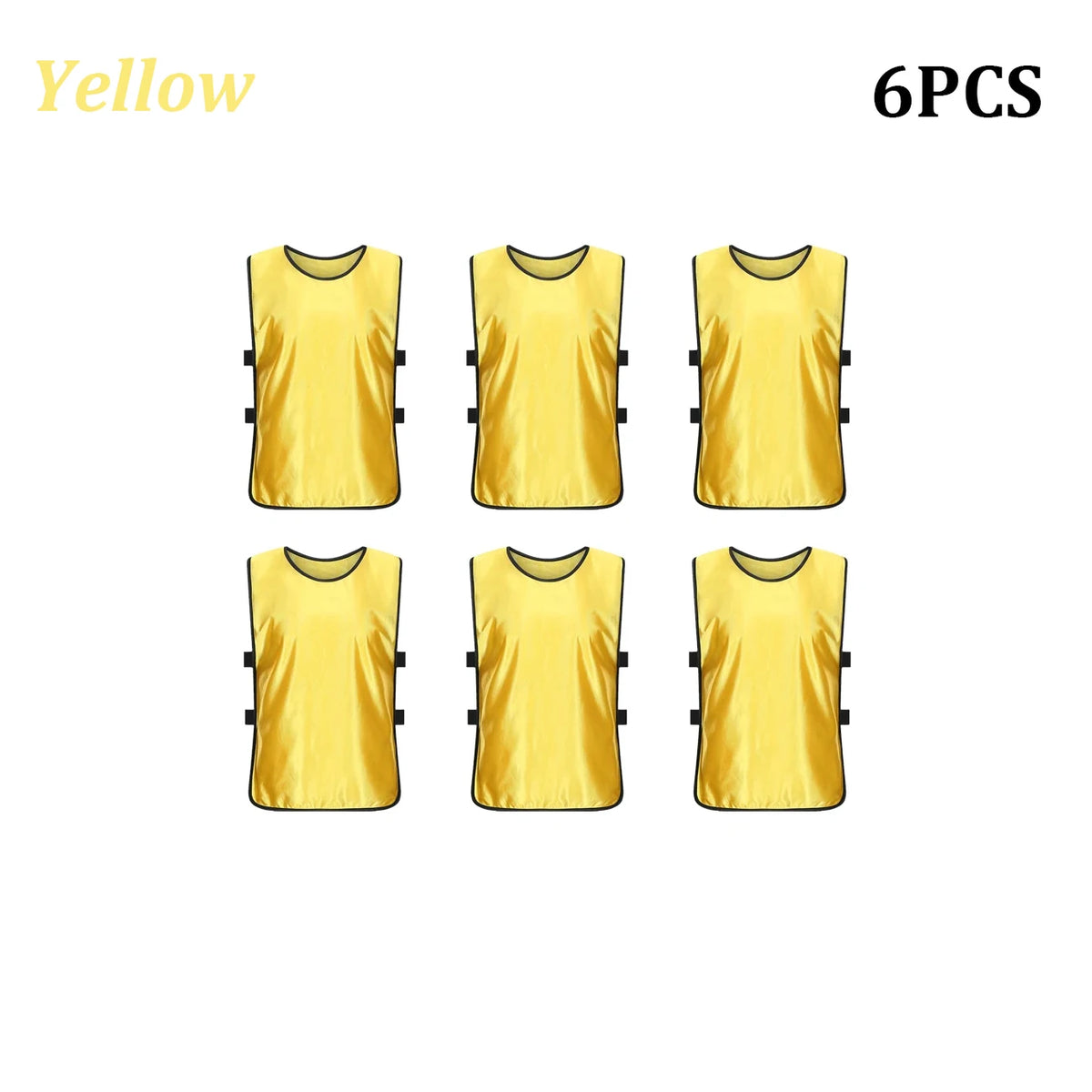 6PCS Pinnies Quick Drying Soccer Football Training Vests Youth Sports