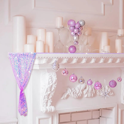 Iridescent Glitter Sequin Table Runner Wedding Baby Shower Party Decor