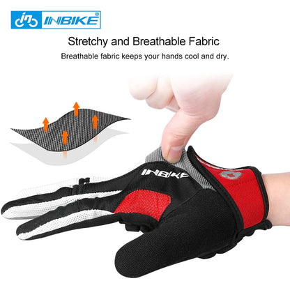 MTB Full Finger Bike Gloves INBIKE Touchscreen Cycling Gloves Men Women