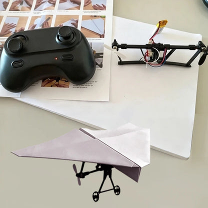 Remote Control Paper Airplane DIY Electric RC Toy Model with Propellers