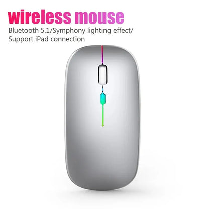 RGB Wireless Bluetooth Mouse 3600DPI LED Rechargeable for PC Laptop Gamer