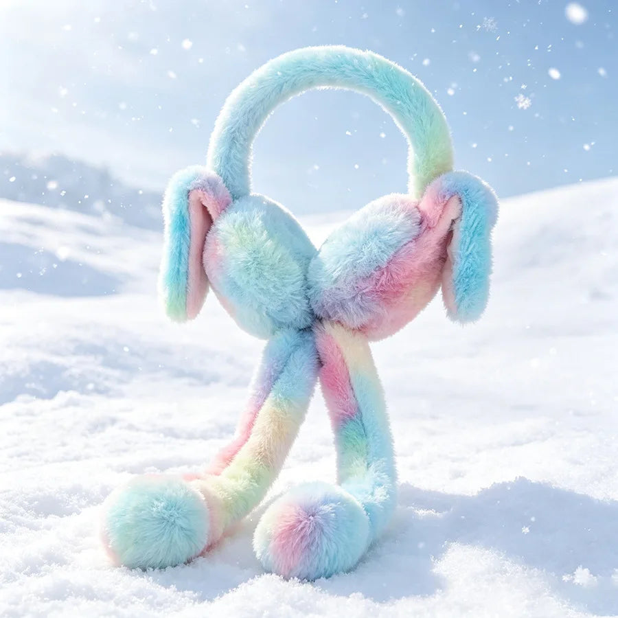 Ear Warmer Plush Rabbit Earmuffs for Kids Winter Cute Girls Accessories
