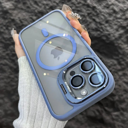 Clear Shockproof Ring Stand Case for iPhone 11-16 Pro Max Lens Protection