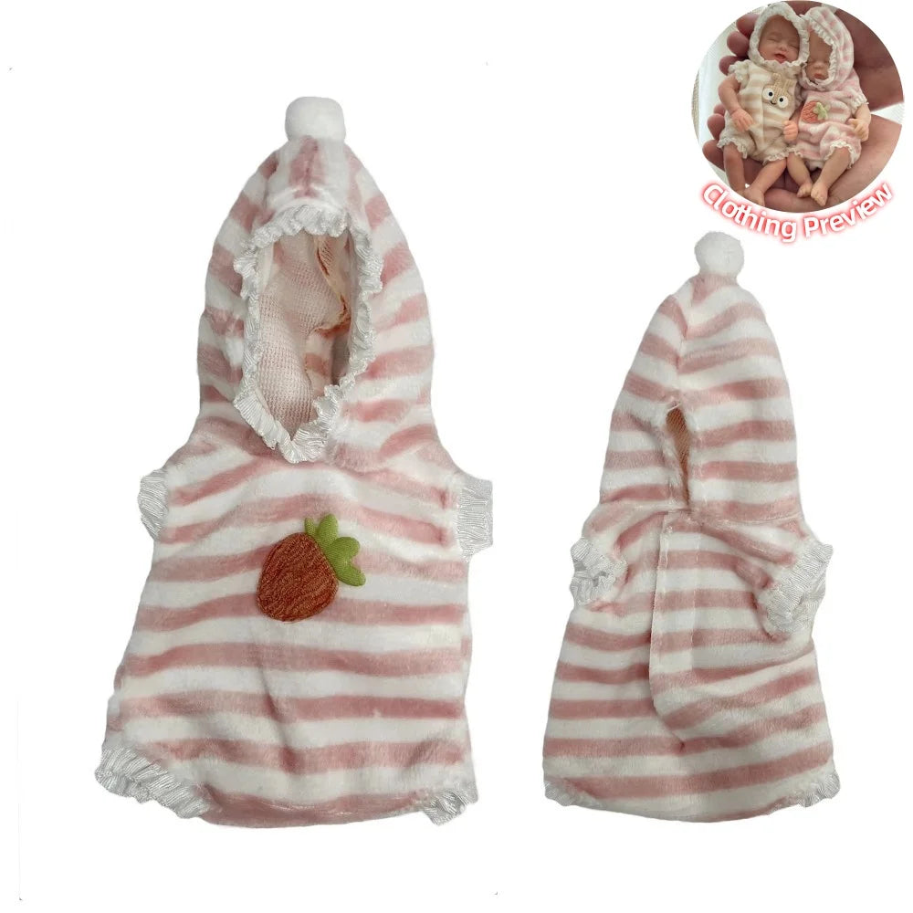 9 Styles Plush Clothes Outfits for 6 Inch Silicone Reborn Doll Overalls