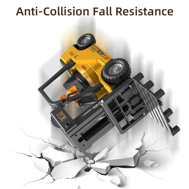 2.4Ghz Remote Control Car Rc Forklift Truck Engineering Vehicles Cranes Liftable Spray Simulated Sound Toys For Children's Gifts-EXPROTAS
