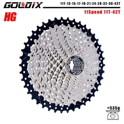 GOLDIX MTB Cassette 8/9/10/11/12 Speed 36T-52T HG for Shimano SRAM Freehub