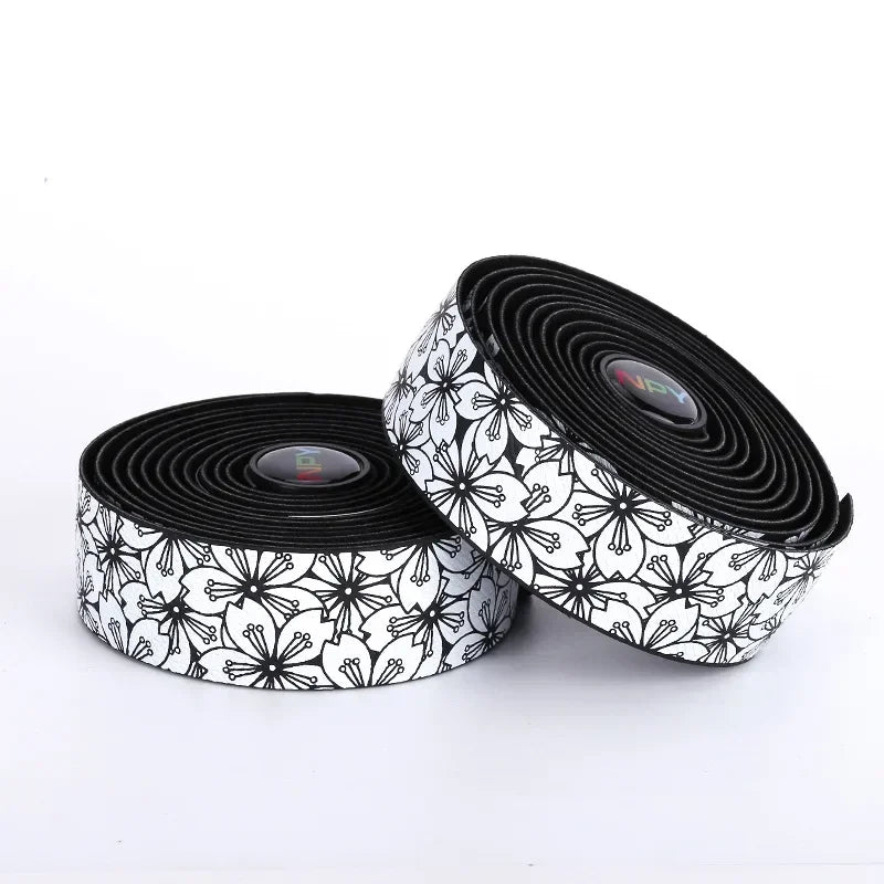 Sakura Pattern Bike Handlebar Tape Soft Road Gravel Bicycle Bar Wrap Grip