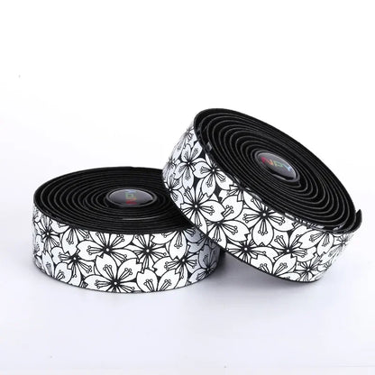 Sakura Pattern Bike Handlebar Tape Soft Road Gravel Bicycle Bar Wrap Grip