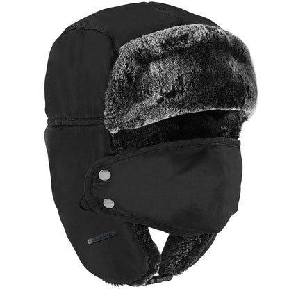 Winter Trapper Hat Ushanka Russian Faux Fur Cap for Men Women Skiing
