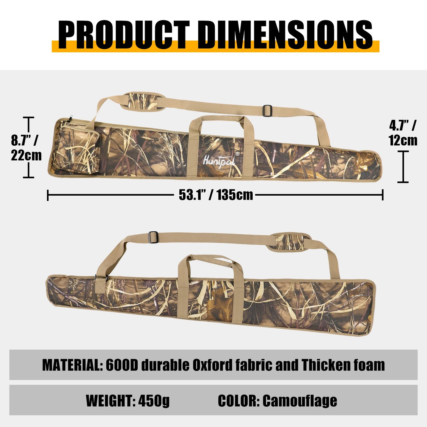 Rifle Case Tactical Waterproof Gun Bag for Hunting -47 Padded Backpack