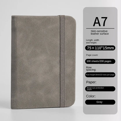 Mini A7 Small Notebook Portable Pocket Diary Leather Notepad Journal