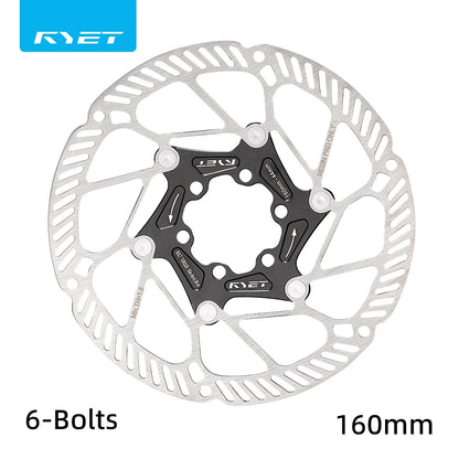 RYET Ultralight Floating Disc Rotor 140/160mm 6-Bolt Center Lock for MTB Road Bike