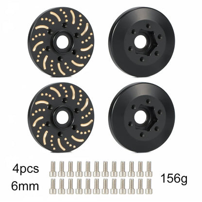 Brass 12mm Hex Wheel Weights Brake Disc Adapters for 1.9 2.2 RC Crawler
