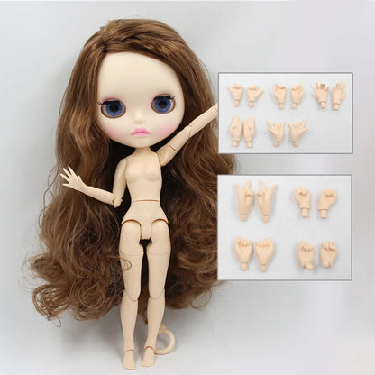 ICY DBS Blythe Doll 1/6 BJD Joint Body White Skin 30cm Custom Random Eyes