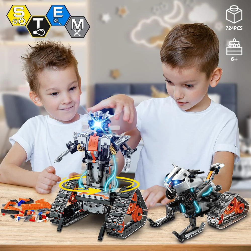 724Pcs Technical Programming RC Robot Building Toy City Racing Car