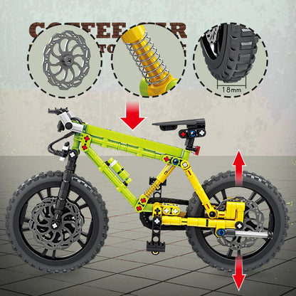 Technology Mountain Bike MOC Building Blocks Off-Road Bicycle 3D Model Toy Gift