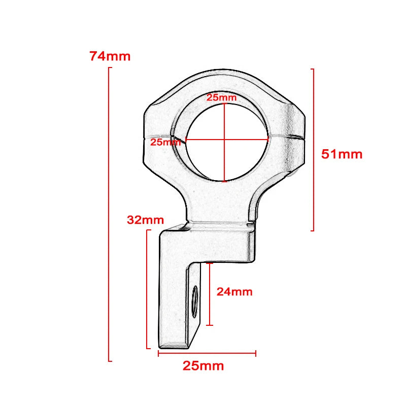 1PC Motorcycle LED Headlight Bracket Mount Clamp 22mm 25mm Fork Tubes Motorcycle Headlight Bracket For BMW For HONDA For Yamaha-EXPROTAS