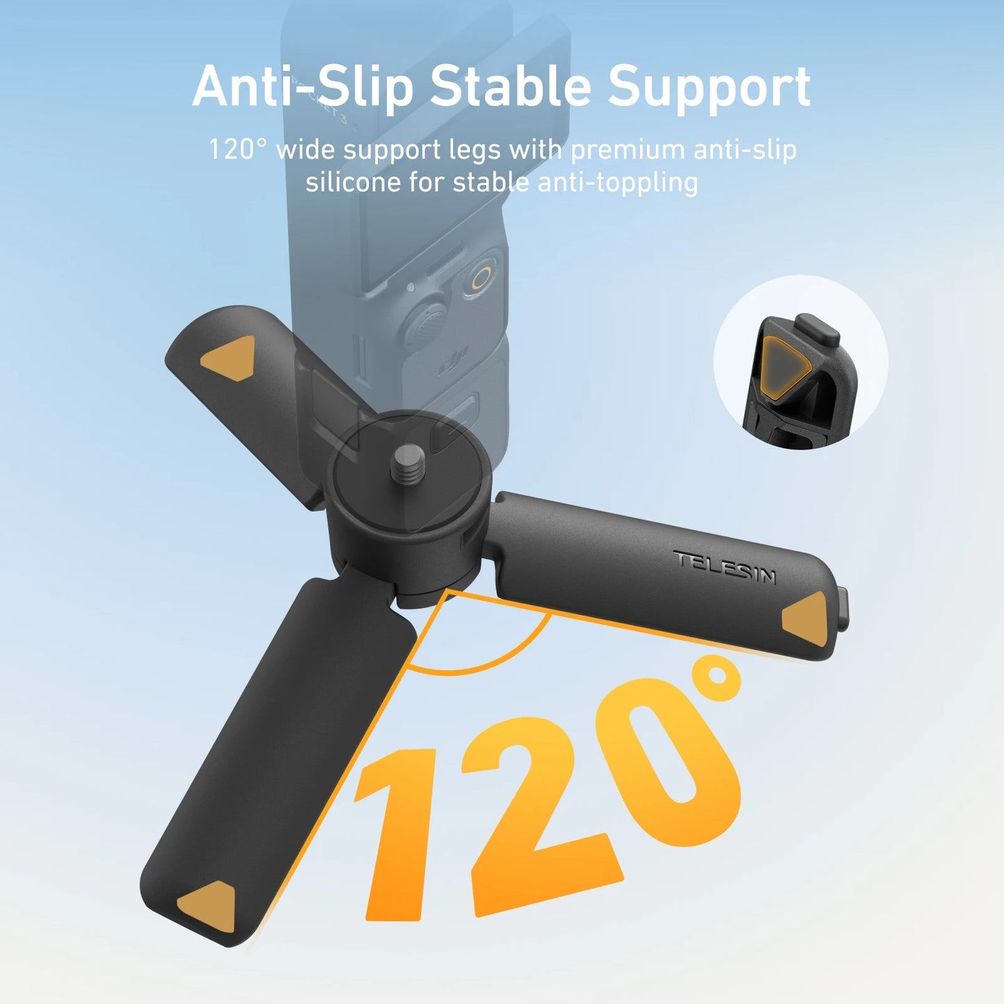 Quick Release Tripod Grip for GoPro DJI Insta360 Action Camera Hand Stick