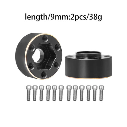 12mm Brass Wheel Weights | Hex Hub Adapter for 1/10 RC SCX10 TRX4 1.9" Rims