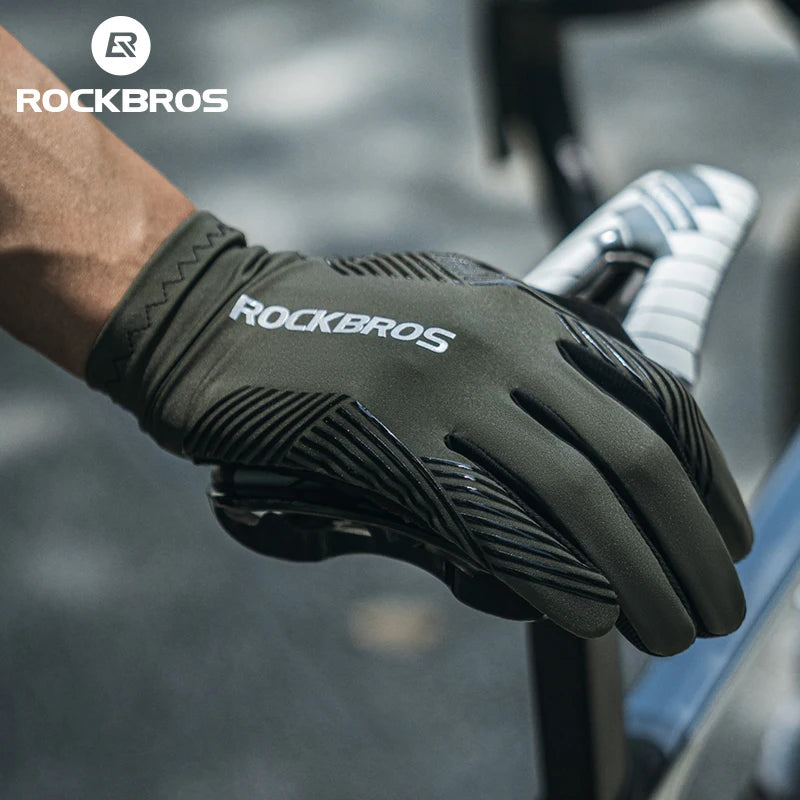 ROCKBROS Cycling Gloves Touch Screen Anti-Slip Breathable MTB Road Running Fitness