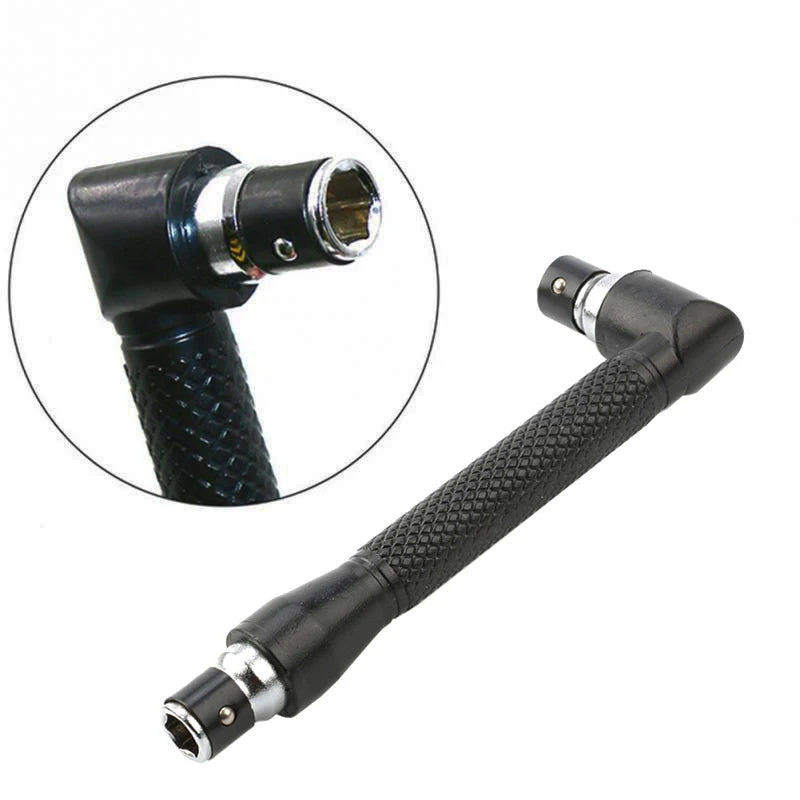 Hexagon Screwdriver Bit 1/4" Double-End Handle Black 6.35mm Wrench Tool