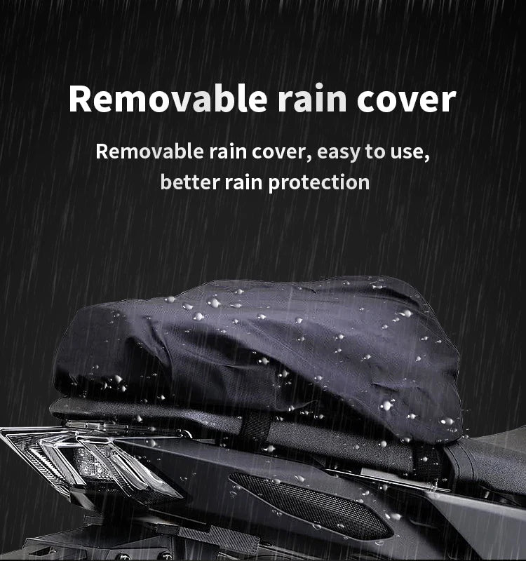 Multifunction Motorcycle Rear Seat Bag Waterproof Motorcycle Tail Bag Large Capacity Motocross Rider Shoulder Bag with Raincover-EXPROTAS
