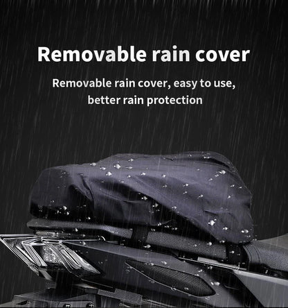 Multifunction Motorcycle Rear Seat Bag Waterproof Motorcycle Tail Bag Large Capacity Motocross Rider Shoulder Bag with Raincover-EXPROTAS