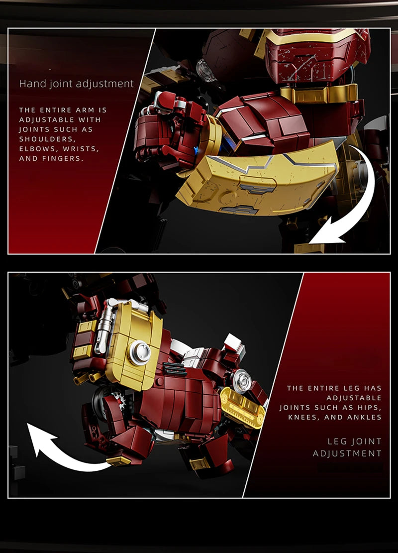 2700+pcs Iron Heroes Mark Buster Mech Building Blocks Action Figure DIY Model Toy Gift