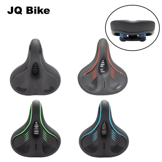 Oversize Wide Padded Bike Saddle Shock Absorbing Seat Indoor Outdoor Bicycle