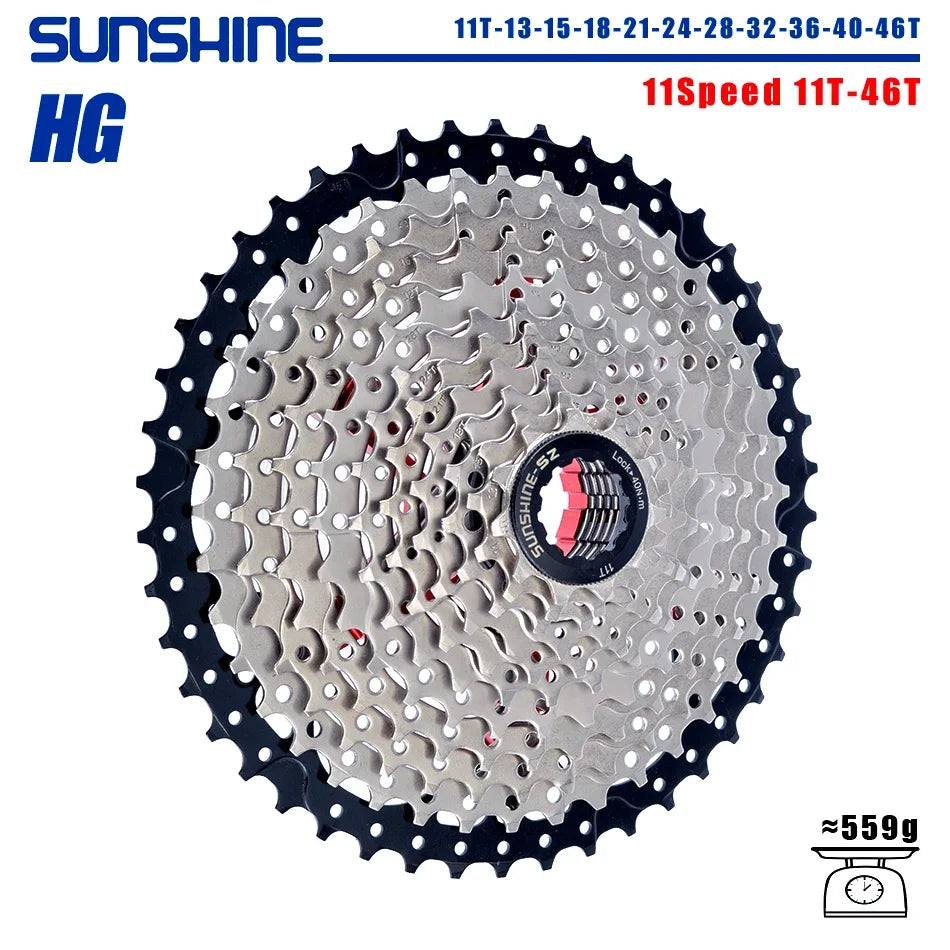 SUNSHINE 8-12 Speed MTB Cassette 11-52T HG Bicycle Sprocket for Shimano