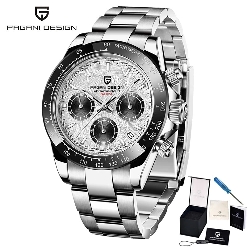 PAGANI Design Men’s Quartz Chronograph Watch VK63 Luxury Business 2024 Wristwatch