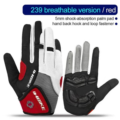 MTB Full Finger Bike Gloves INBIKE Touchscreen Cycling Gloves Men Women