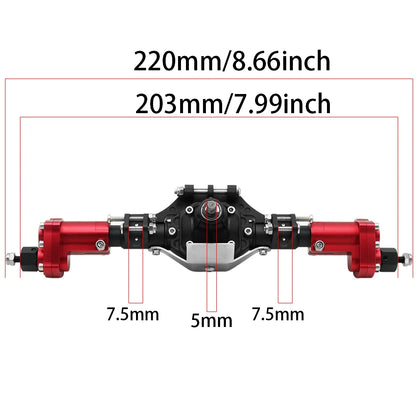 Front & Rear Portal Axle CNC Aluminum Alloy for 1/10 RC Crawler SCX10 II 90046 90047 - EXPROTAS