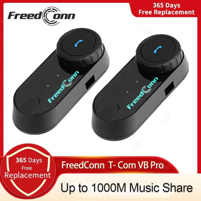 Motorcycle Helmet Bluetooth Intercom Freedconn T Com VB FM Music Sharing